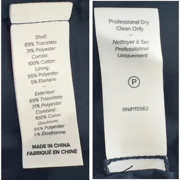 Cinq a Sept Women’s Hooded Relaxed Fit Navy Blue and White Khloe Blazer Jacket - Picture 15 of 15